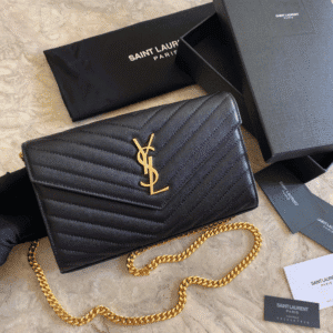 YSL Yves Saint Laurent Clutch Bag - Black 16246 | Sandra Bags