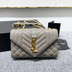 YSL Small Envelope Bag - Gray 97907 | Sandra Bags