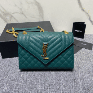 YSL Classic Grid Messenger Bag - Sea Green 54553 | Sandra Bags