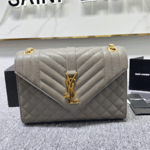 YSL Classic Grid Messenger Bag - Gray 30782 | Sandra Bags