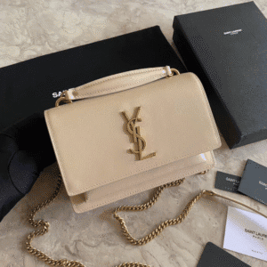 YSL Hot Toothpick Pattern Small Handbag - Caramel 66894 | Sandra Bags