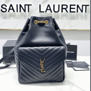 YSL Lambskin Backpack - Black 29429 | Sandra Bags