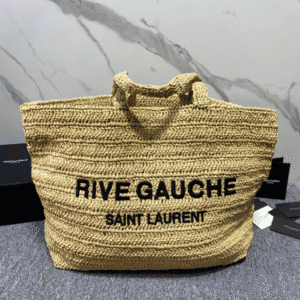 YSL Cotton Straw Tote Bag 89519 | Sandra Bags