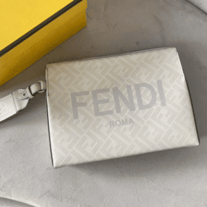 Fendi Roma Print Clutch Bag - White 22629 | Sandra Bags
