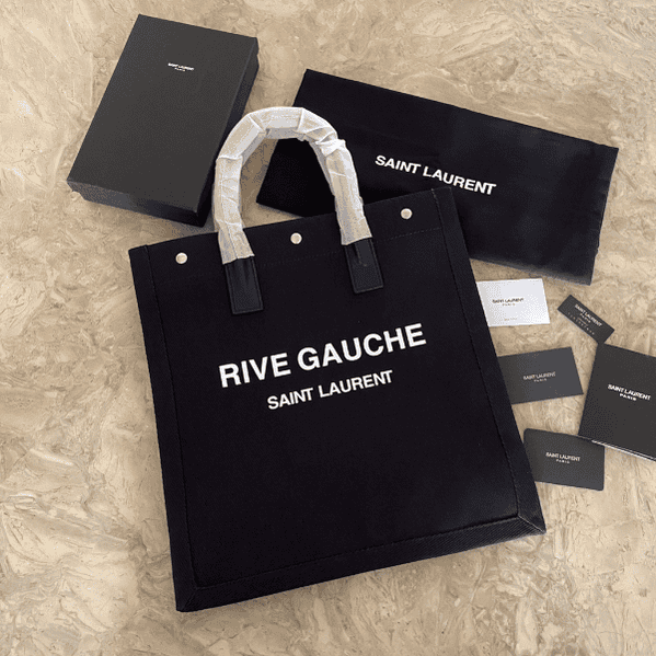 YSL Rive Gauche Beach Bag - Black 39255 | Sandra Bags