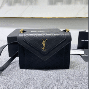 YSL Yves Saint Laurent’s Lambskin Rhombus Handbag - Black 21412 | Sandra Bags