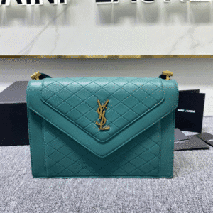 YSL Saint Laurent's Crocodile Pattern Shoulder Bag - Sea Green 21401 | Sandra Bags