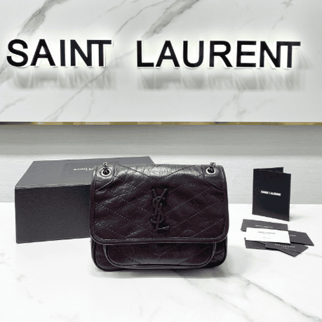 YSL Saint Laurent's Niki's Small Handbag - Maroon 59597 | Sandra Bags