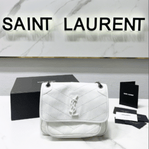 YSL Saint Laurent's Niki's Small Handbag - White 66019 | Sandra Bags