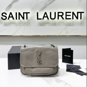 YSL Saint Laurent's Niki's Small Handbag - Light Gray 33214 | Sandra Bags