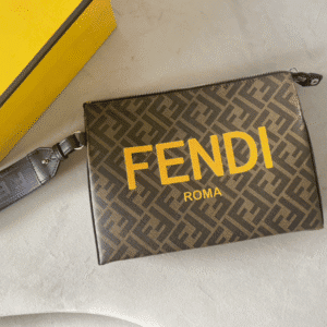 Fendi Roma Print Clutch Bag - Brown 68203 | Sandra Bags