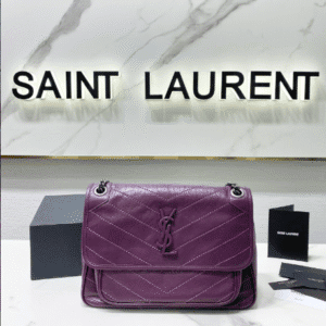 YSL Saint Laurent's Niki's Medium Handbag - Purple 57123 | Sandra Bags