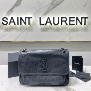 YSL Saint Laurent's Niki's Medium Handbag - Blue and Gray 85527 | Sandra Bags