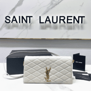 YSL Yves Saint Laurent's Rhombus Quilted Texture Handbag - White 48028 | Sandra Bags