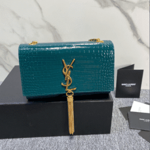 YSL Yves Saint Laurent's Rhombus Quilted Texture Handbag - Turquoise 34465 | Sandra Bags