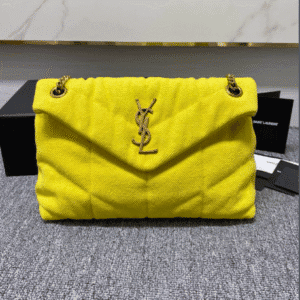 YSL Lou Lou's Large Canvas Cloud Bag - Yellow 63647 | Sandra Bags