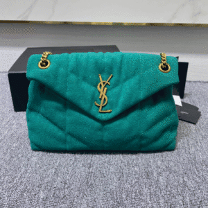 YSL Lou Lou's Large Canvas Cloud Bag - Sea Green 69182 | Sandra Bags