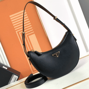 Prada Simple Moon Handbag - Black 99208 | Sandra Bags