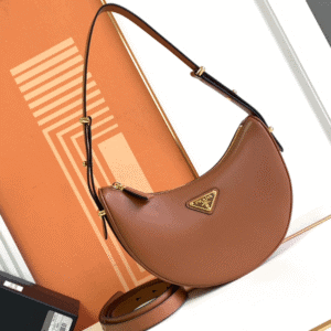 Prada Simple Moon Handbag - Brown 12062 | Sandra Bags