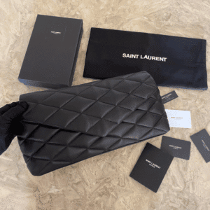 YSL Saint Laurent SADE Puffer Clutch Bag - Black 36812 | Sandra Bags