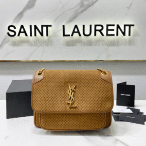 YSL Nikin Suede Large Handbag 85879 | Sandra Bags