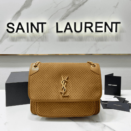 YSL Nikin Suede Large Handbag 85879 | Sandra Bags