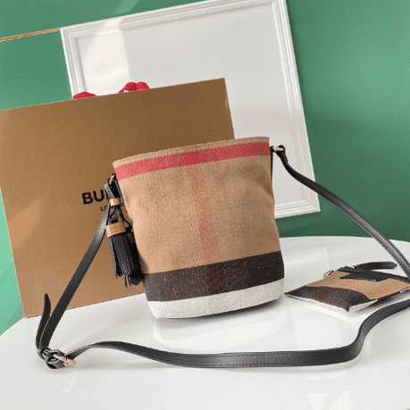 Burberry Ashby Metal Buckle Handbag - Black 13483 | Sandra Bags