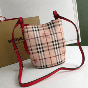 Burberry Cross-Body Bucket Bag - Red 89522 | Sandra Bags