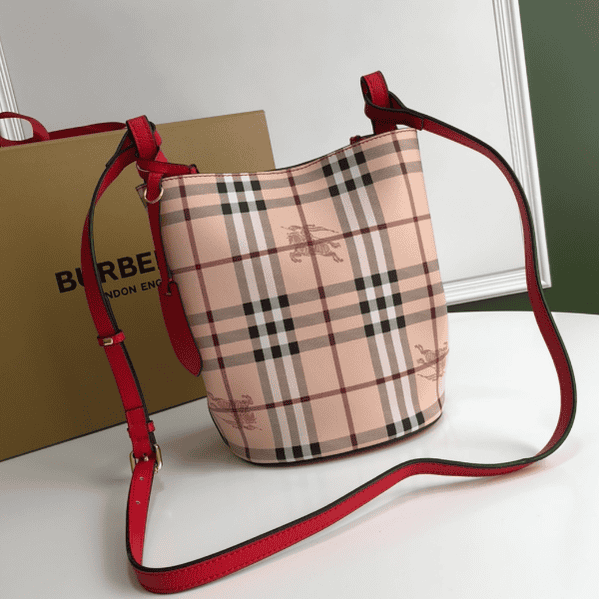 Burberry Cross-Body Bucket Bag - Red 89522 | Sandra Bags
