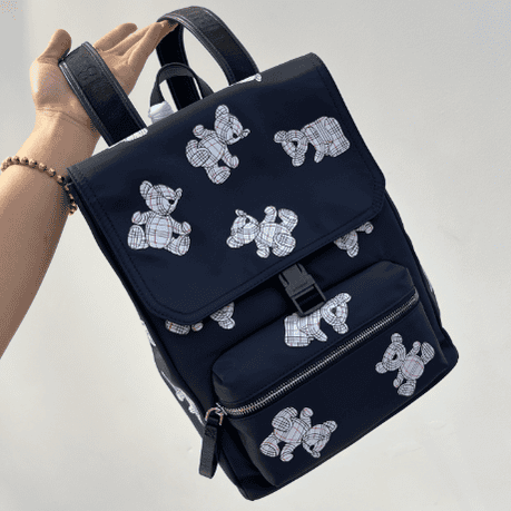 Burberry Thomas Teddy Bear Printed Nylon Backpack 28753 | Sandra Bags