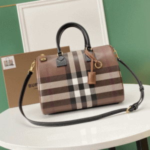 Burberry Birch Brown Plaid Bowling Bag 46284 | Sandra Bags