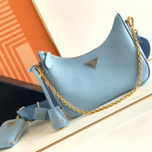 Prada Baokuanqnylon Hobo Large Handbag - Blue 27344 | Sandra Bags