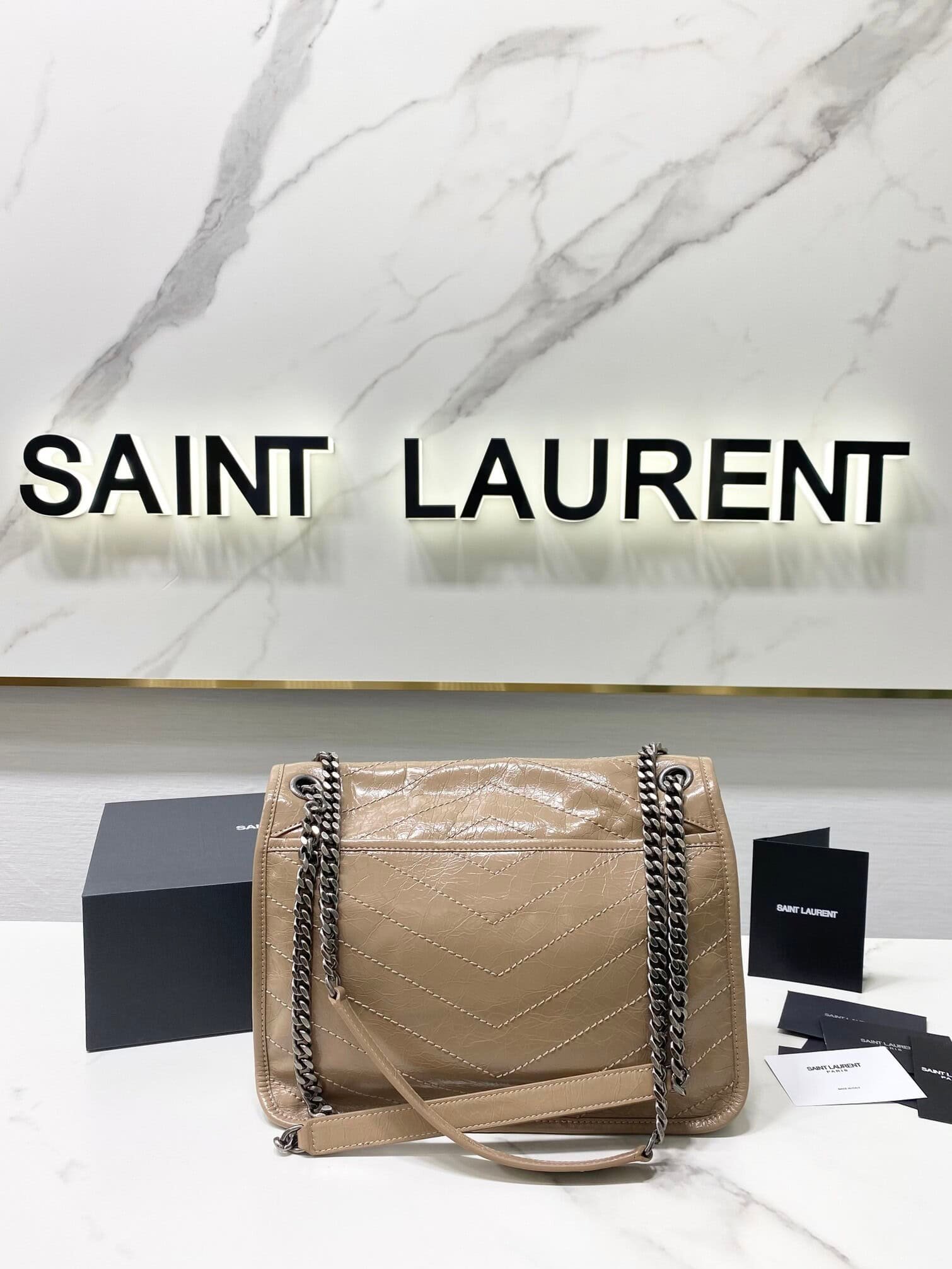 YSL Saint Laurent's Niki's Medium Handbag - Apricot 31090 | Sandra Bags - Image 5