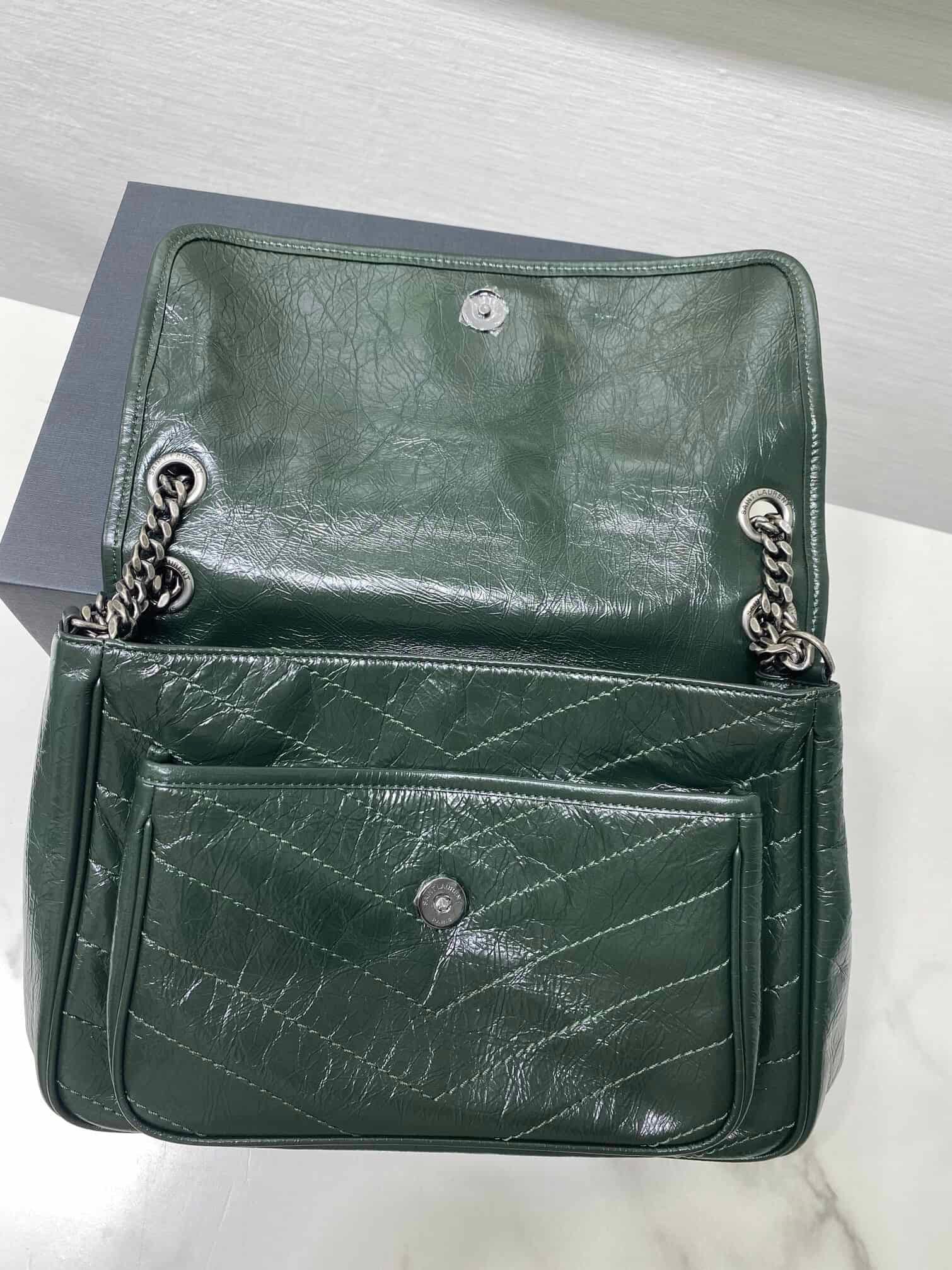 YSL Saint Laurent's Niki's Medium Handbag - Emerald 79288 | Sandra Bags - Image 3