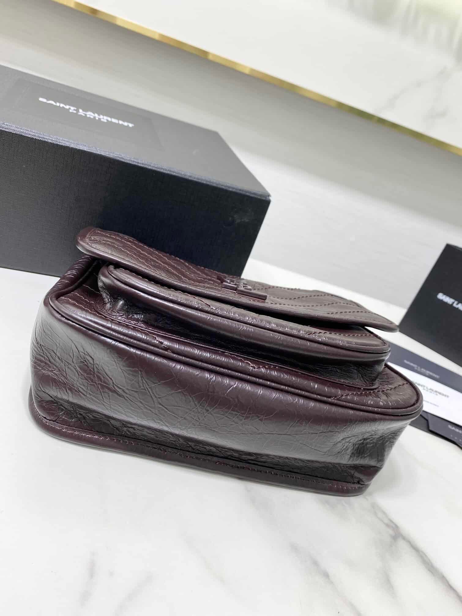 YSL Saint Laurent's Niki's Small Handbag - Maroon 59597 | Sandra Bags - Image 3