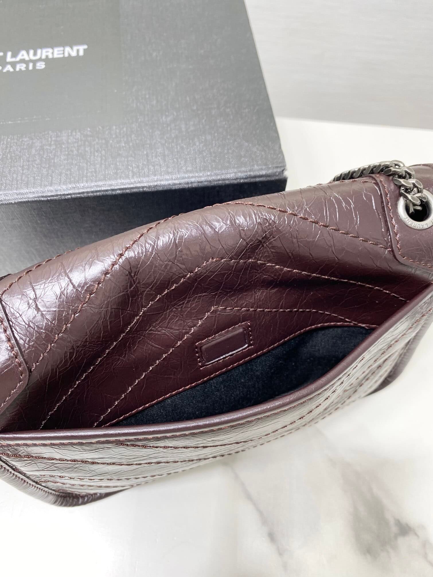 YSL Saint Laurent's Niki's Small Handbag - Maroon 59597 | Sandra Bags - Image 2