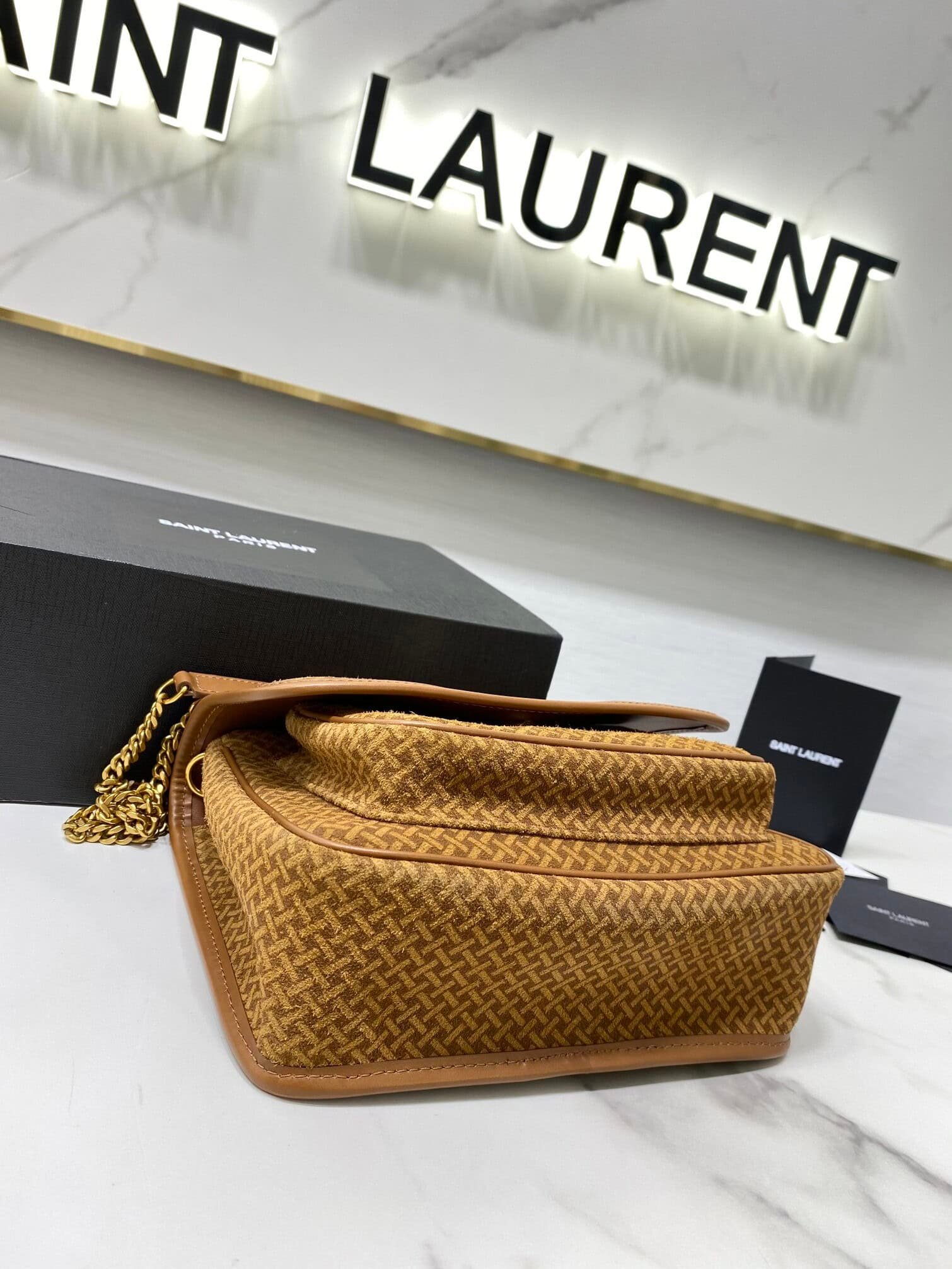 YSL Nikin Suede Large Handbag 85879 | Sandra Bags - Image 3