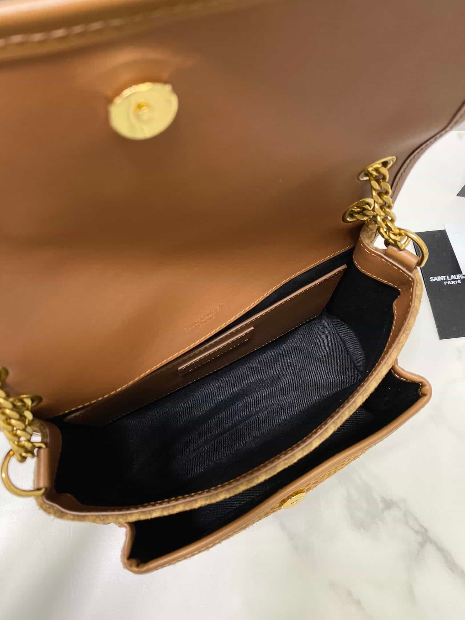 YSL Nikin Suede Large Handbag 85879 | Sandra Bags - Image 5