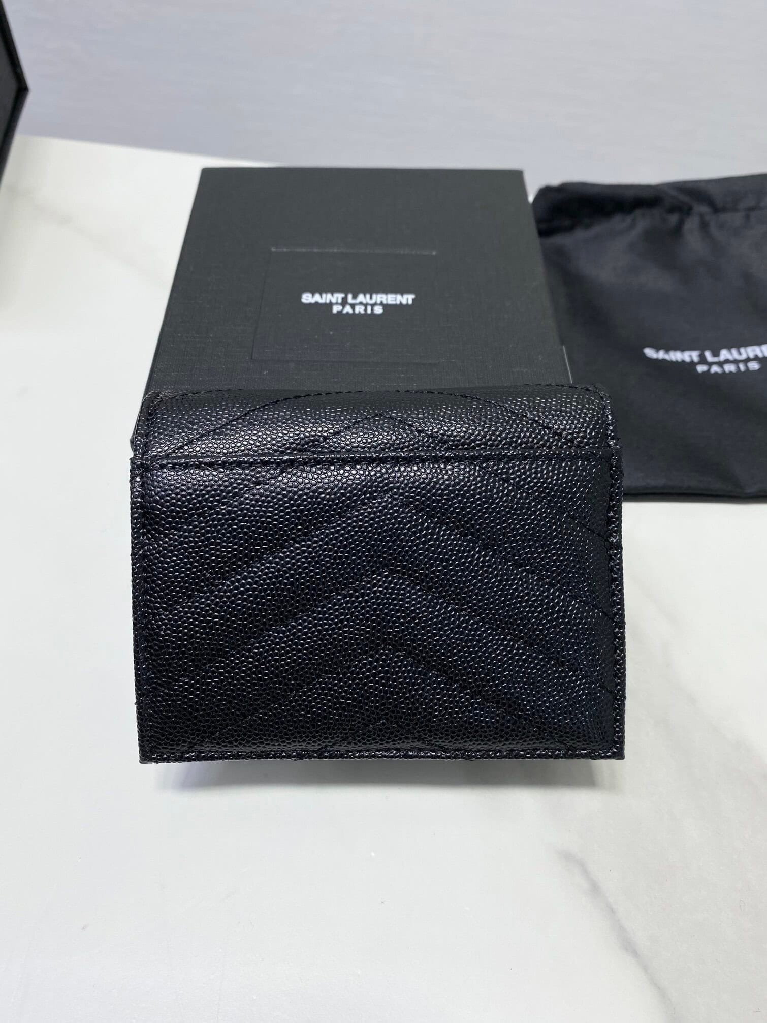 YSL Caviar Cowhide Y Shaped Wallet - Black 35567 | Sandra Bags - Image 5