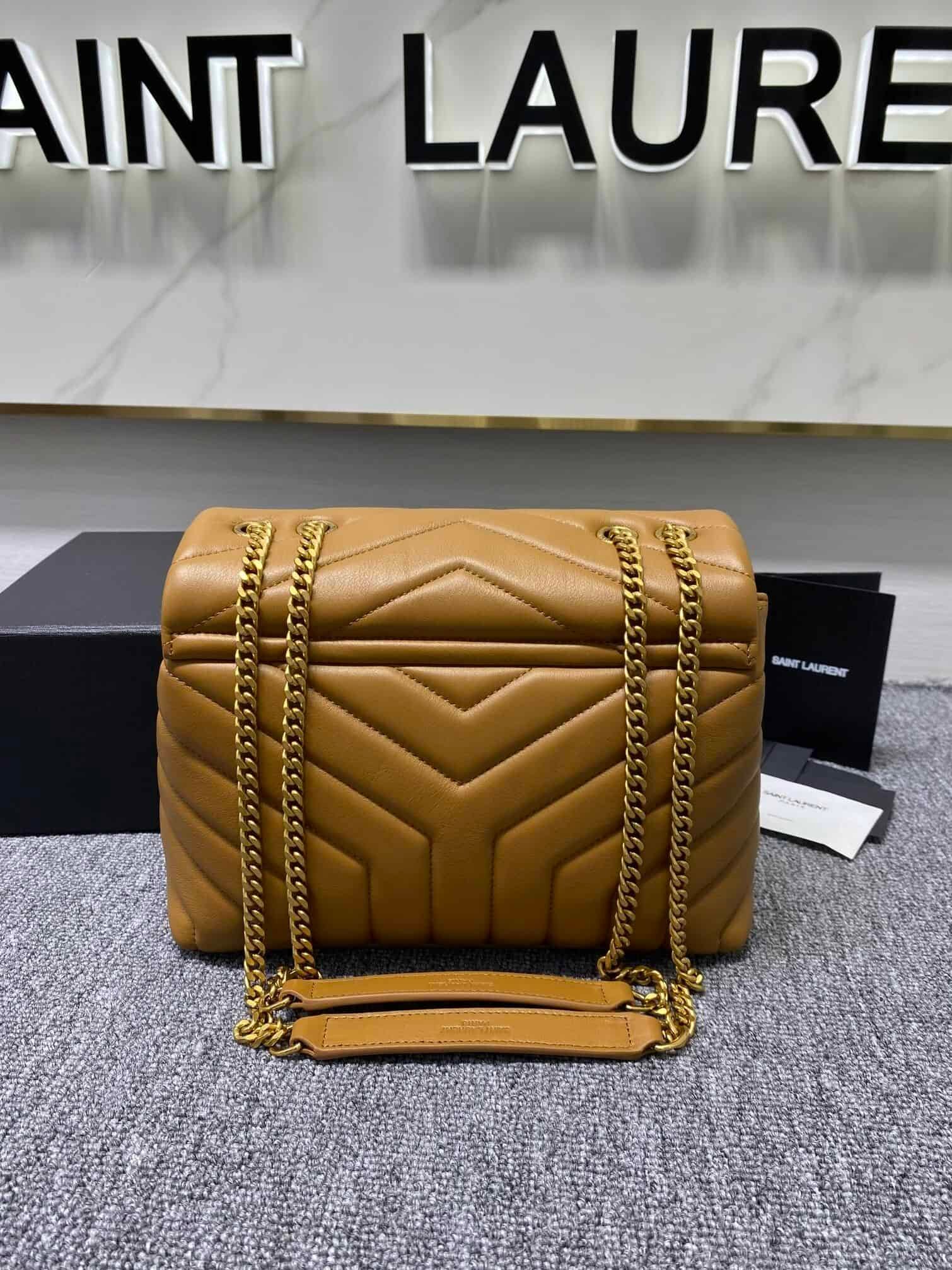 YSL LouLou Y-Shaped Satchel Medium Handbag - Orange 13906 | Sandra Bags - Image 4