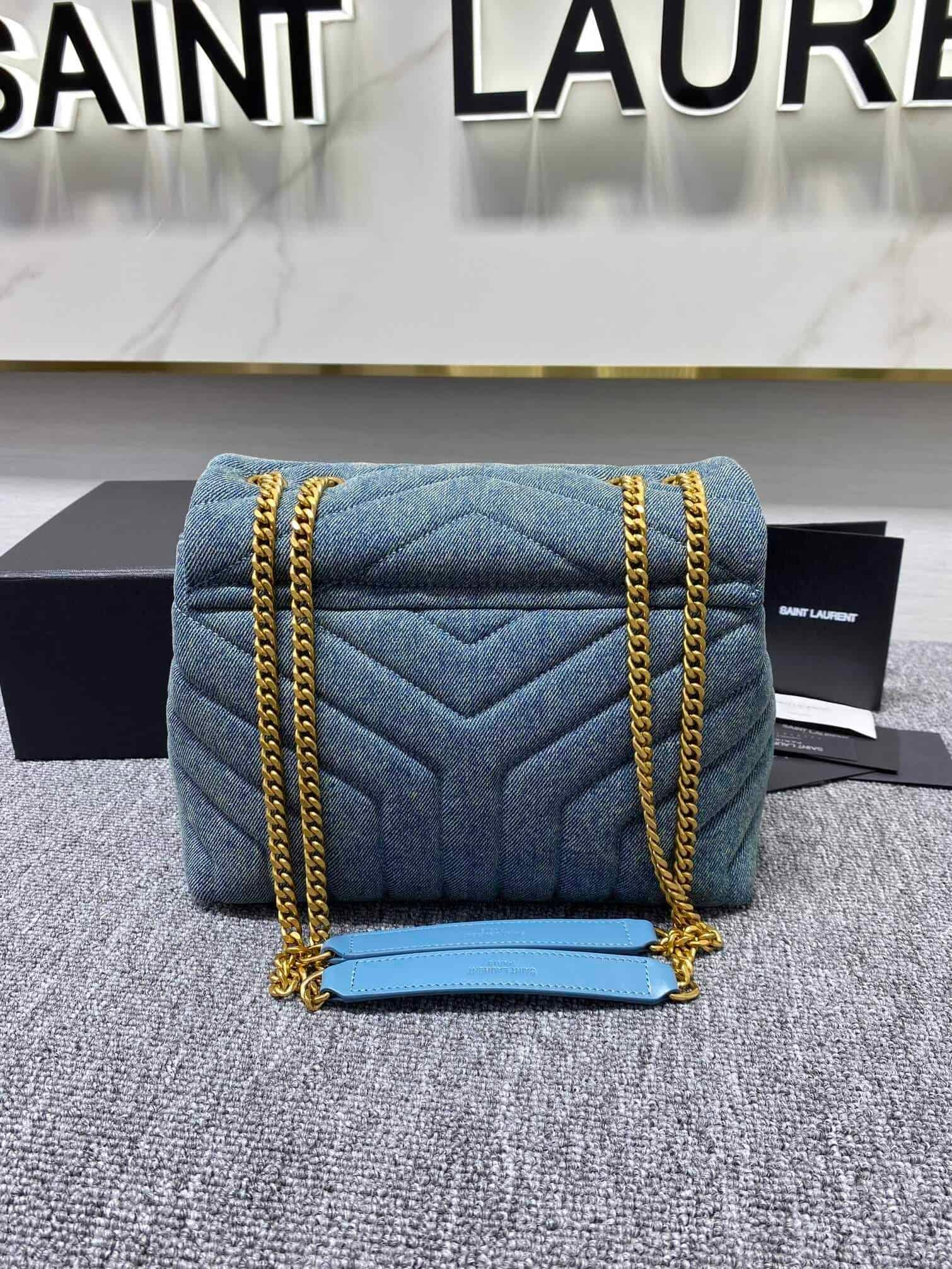 YSL Small Long Denim Series Envelope Shoulder Bag 29252 | Sandra Bags - Image 2