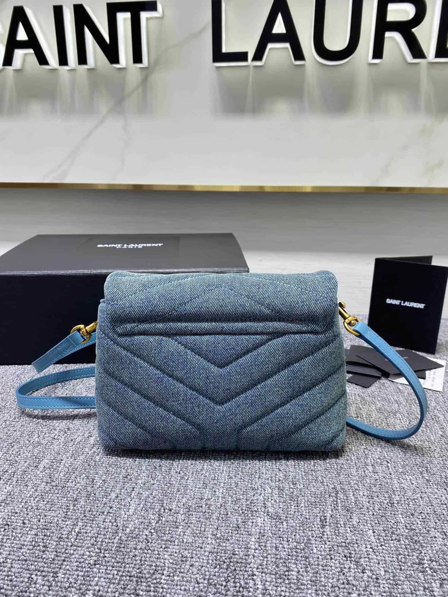 YSL Mini Long Denim Series Envelope Shoulder Bag 79125 | Sandra Bags - Image 5