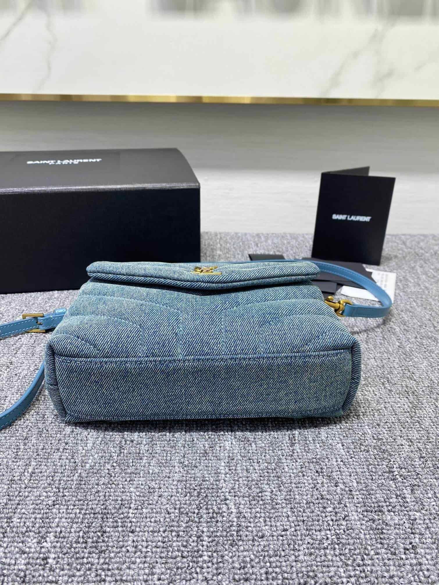 YSL Small Long Denim Series Envelope Shoulder Bag 29252 | Sandra Bags - Image 3