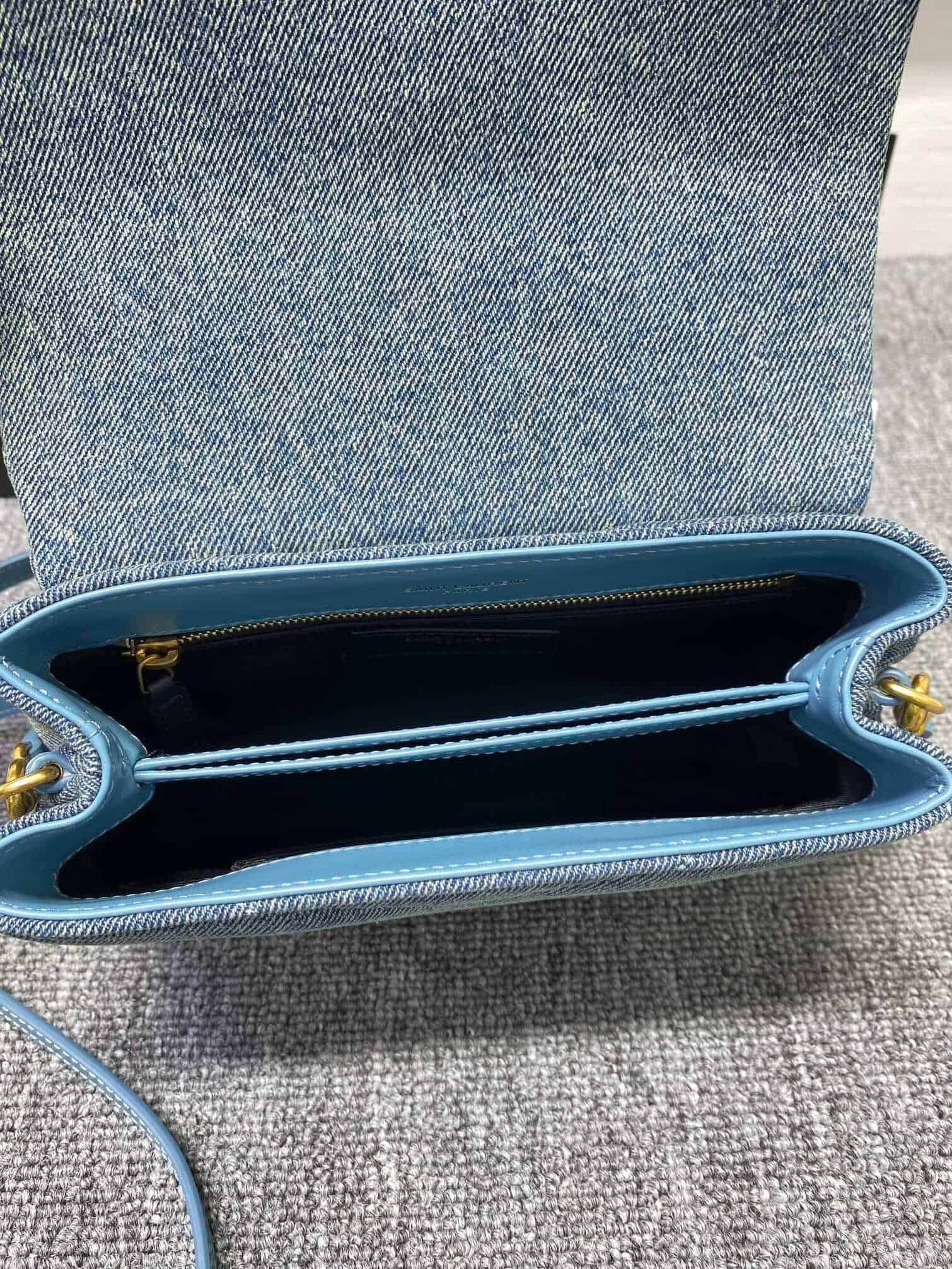 YSL Small Long Denim Series Envelope Shoulder Bag 29252 | Sandra Bags - Image 4