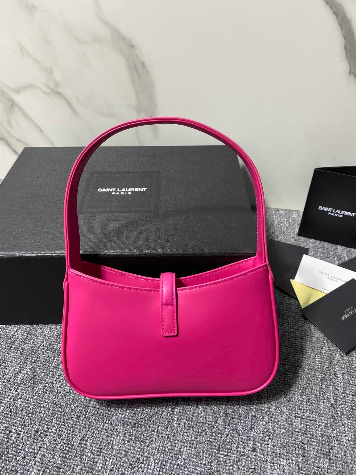 YSL’s New Spring and Summer Show Armpit Bag - Pink (Golden) 18234 | Sandra Bags - Image 5