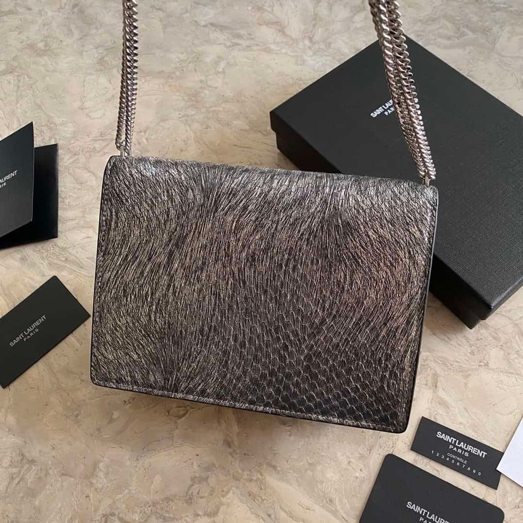 YSL Snake-Print Envelope Handbag 53176 | Sandra Bags - Image 5