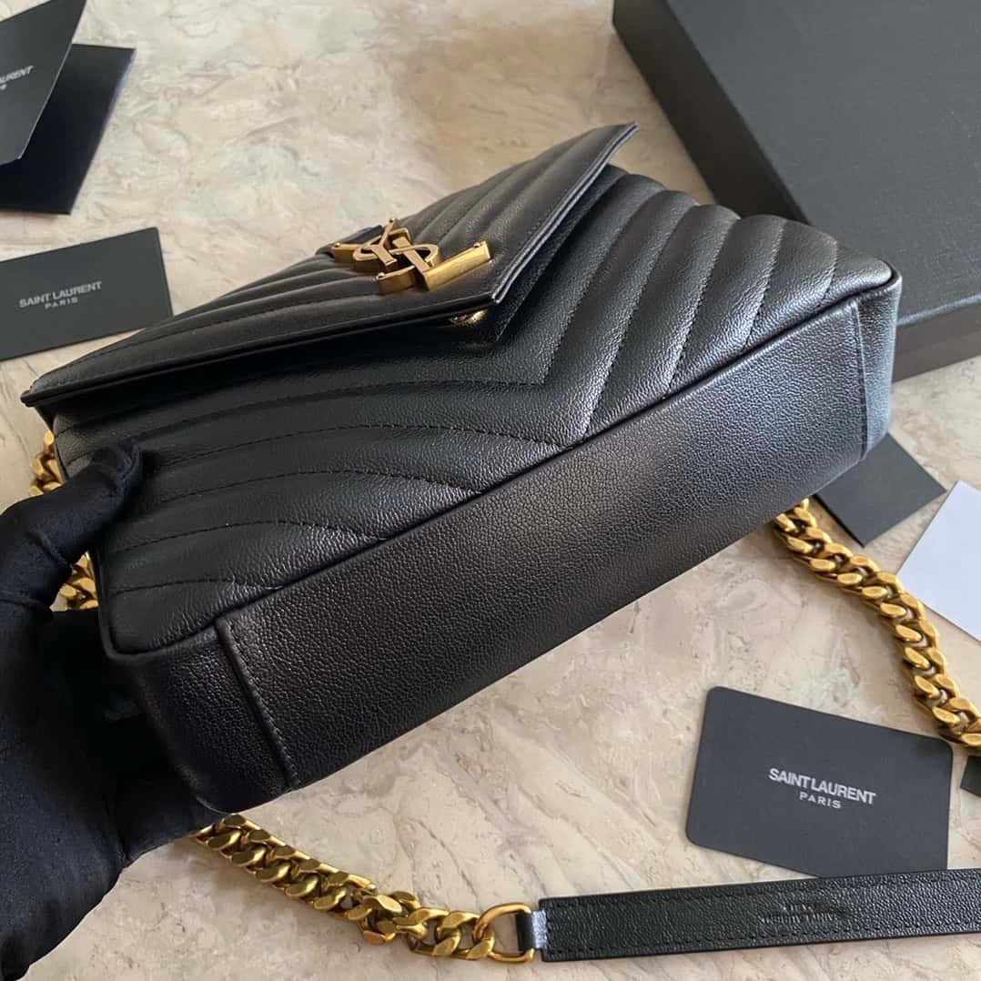 YLS Saint Laurent Medium Chain Messenger Bag - Black 52002 | Sandra Bags - Image 4