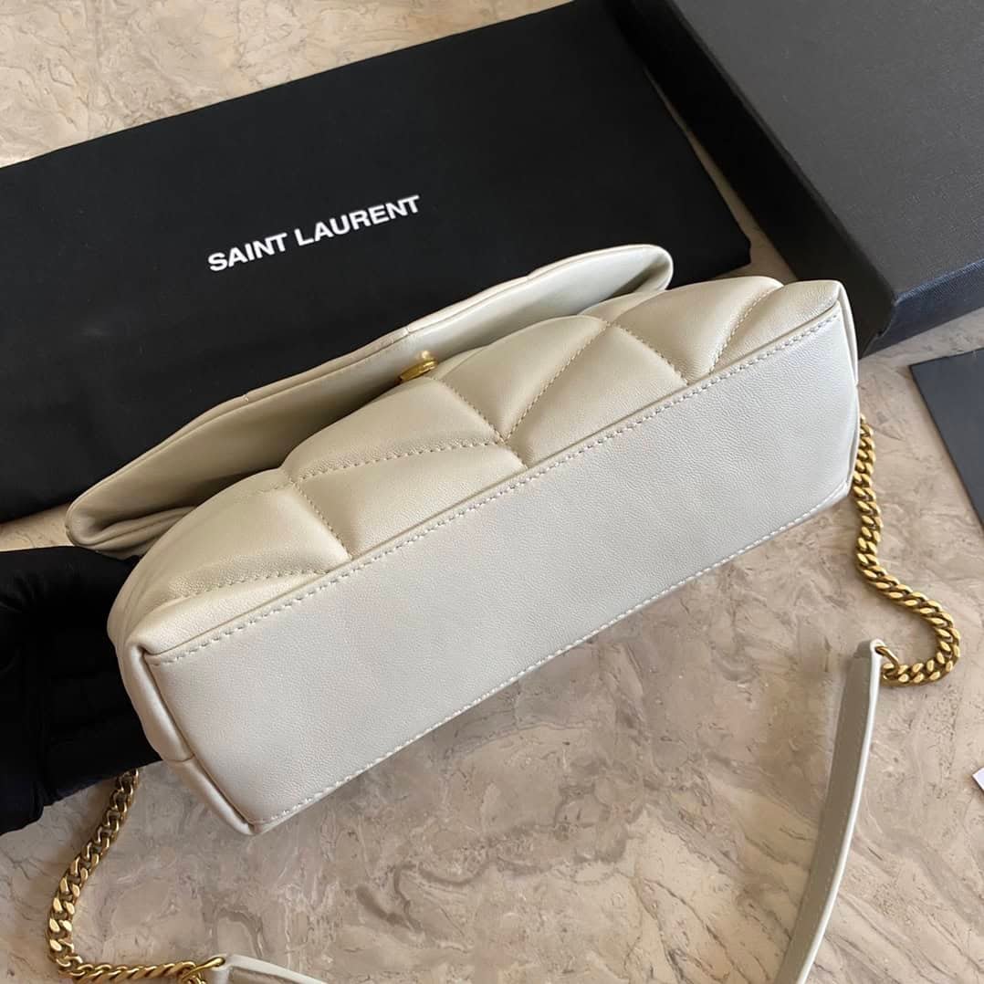 YSL Loulou Puffer Mini Bag – White 94393 | Sandra Bags - Image 4