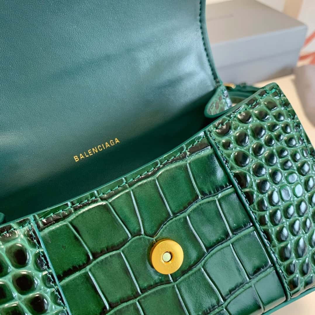 Balenciaga Crocodile Small Hourglass Bag - Green 35898 | Sandra Bags - Image 5