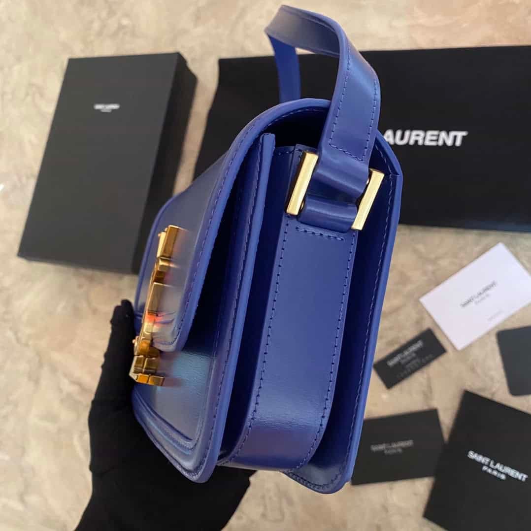 YSL Monogram Cross-body Shoulder Small Handbag - Dark Blue 61880 | Sandra Bags - Image 4